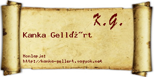 Kanka Gellért névjegykártya